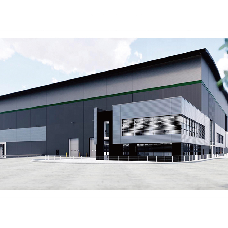 Lightweight prefabricated portal steel structure 4S showroom / exhibition hall building