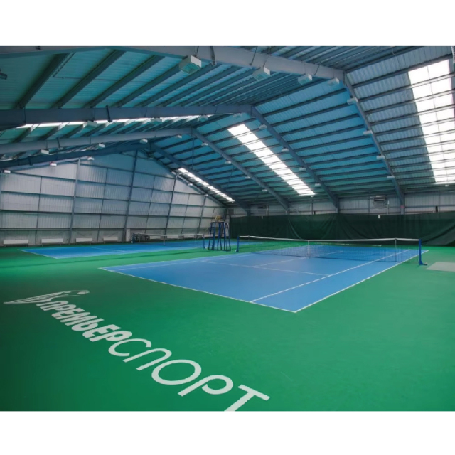 Lightweight steel beam stadium construction building / Indoor gymnasium / Steel structure frame / Badminton and basketball courts