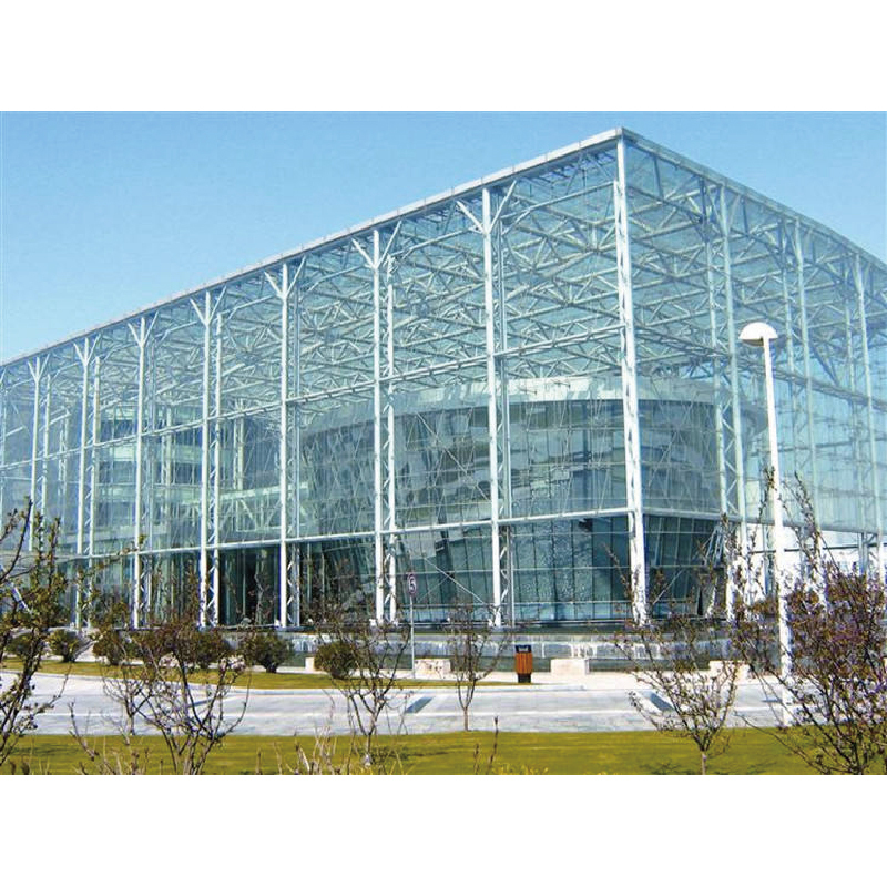 Prefabricated exhibition hall / Steel structure metal building 4S car exhibition hall