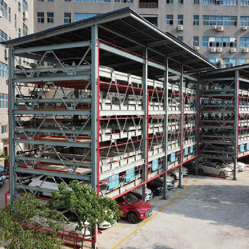 Modern three-dimensional mechanical parking building / Steel structure multi-story workshop / Steel Structure Parking Garage Shed
