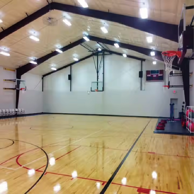 Large Space Structure Sports Hall Steel Stadium Building Prefabricated Gymnasiums Indoor Basketball Court Modern Industrial