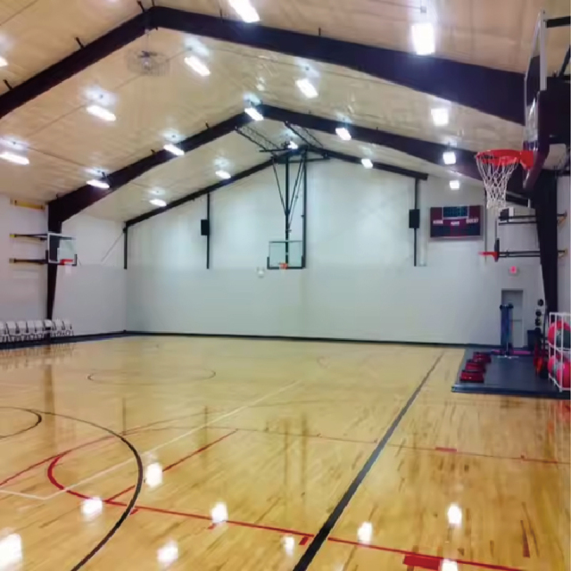 Large Space Structure Sports Hall Steel Stadium Building Prefabricated Gymnasiums Indoor Basketball Court Modern Industrial
