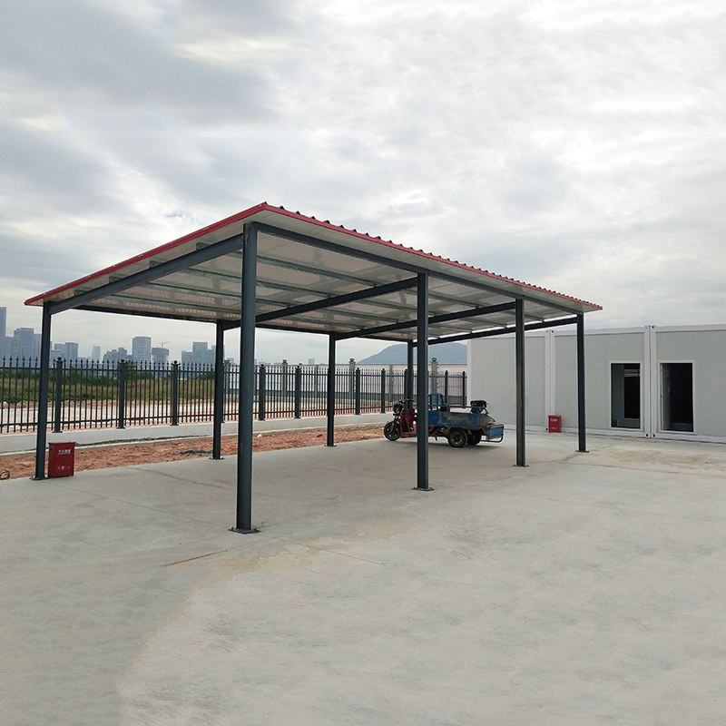 Heavy-duty galvanized prefabricated double garage metal shed waterproofing