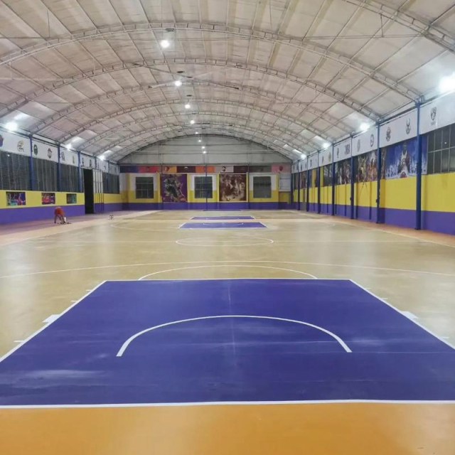 Large Space Structure Sports Hall Steel Stadium Building Prefabricated Gymnasiums Indoor Basketball Court Modern Industrial