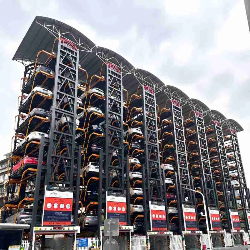 Modern three-dimensional mechanical parking building / Steel structure multi-story workshop / Steel Structure Parking Garage Shed