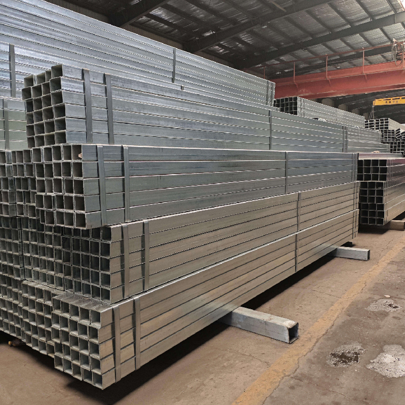 Pre Galvanized Square Steel Pipe 40x40 50x50mm Light Structure Galvanized Tube