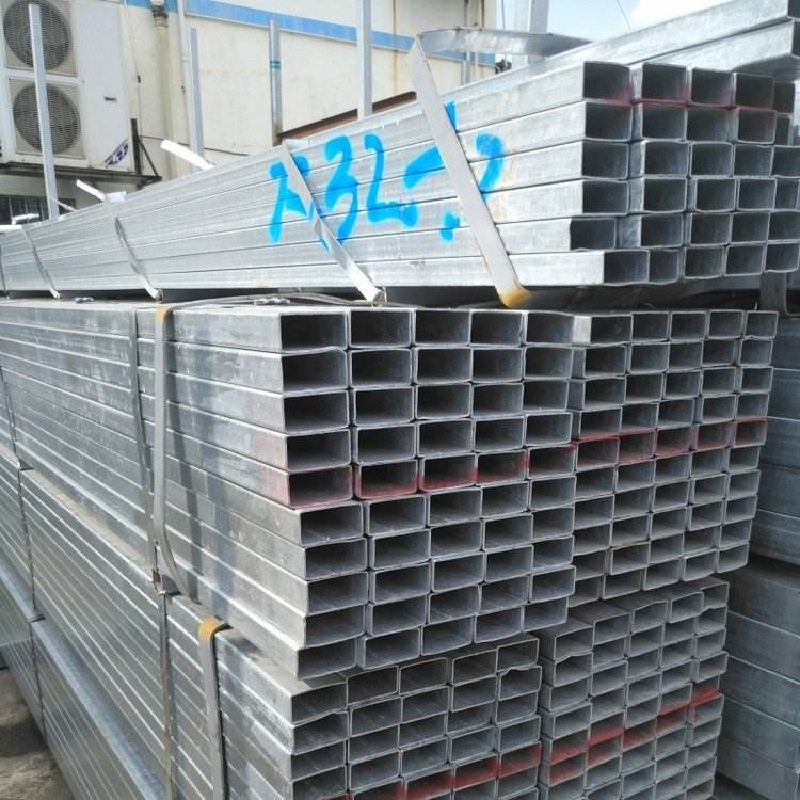 44mm 1 / 2 Inch Hot Dipped Gi square Pipes Welded Galvanized Steel Pipe