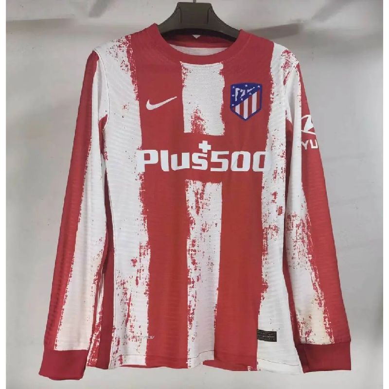 Atletico Madrid 2021/22 Home Authentic Long Sleeves Jersey Player Version