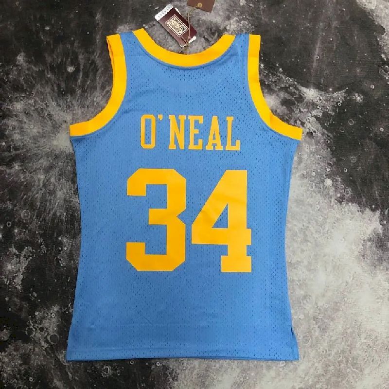 Men’s M&N 2002 Shaquille O’Neal Blue Retro Jersey