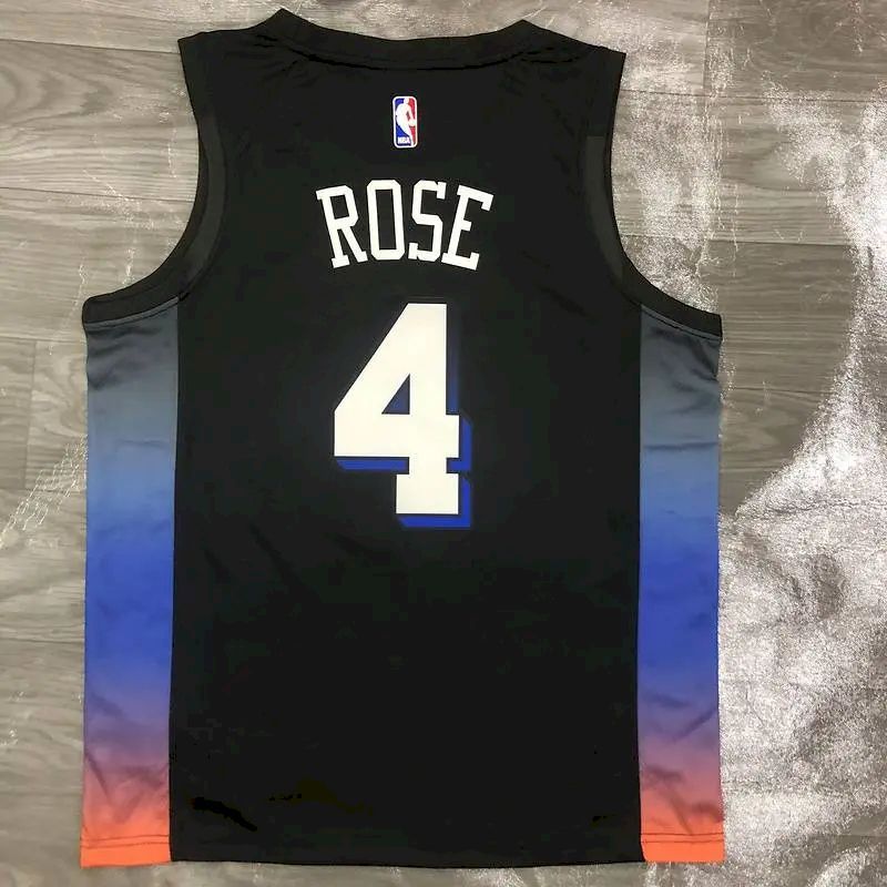 Men’s Derrick Rose Black 2020-21 Swingman Player Jersey – City Edition