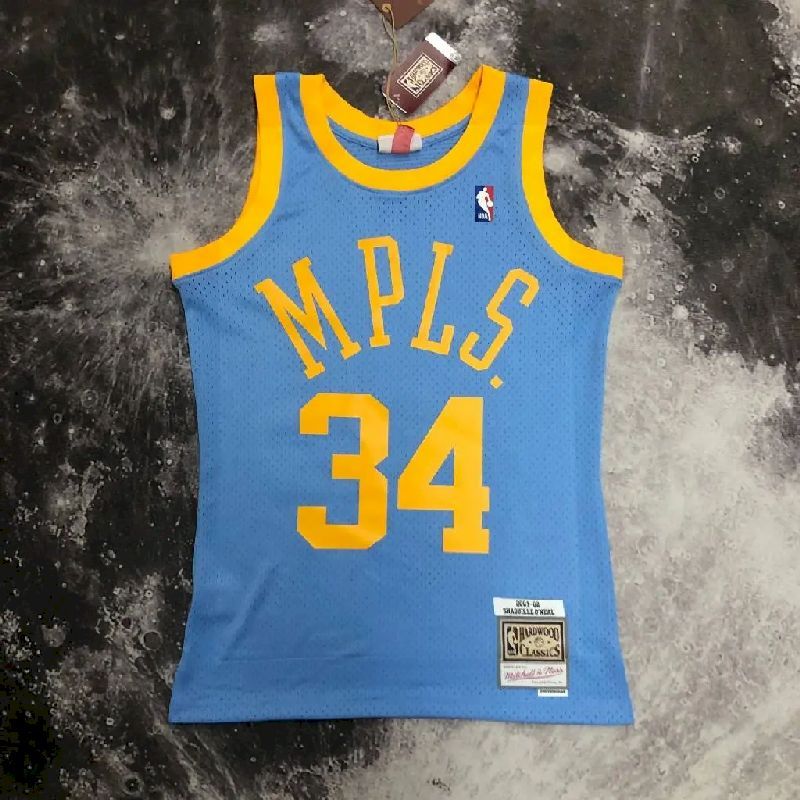Men’s M&N 2002 Shaquille O’Neal Blue Retro Jersey