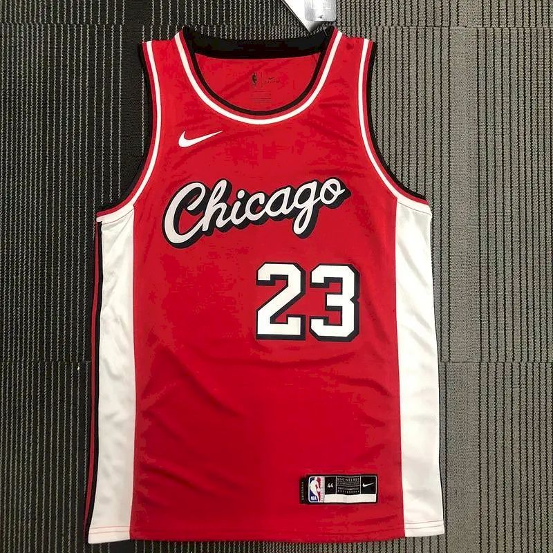 Men’s Michael Jordan Red 2021-22 Swingman Team Jersey – City Edition