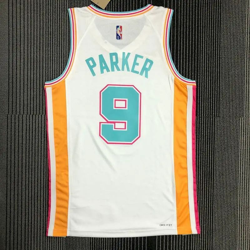 Men’s Tony Parker White Team Jersey – 75th Anniversary City Edition