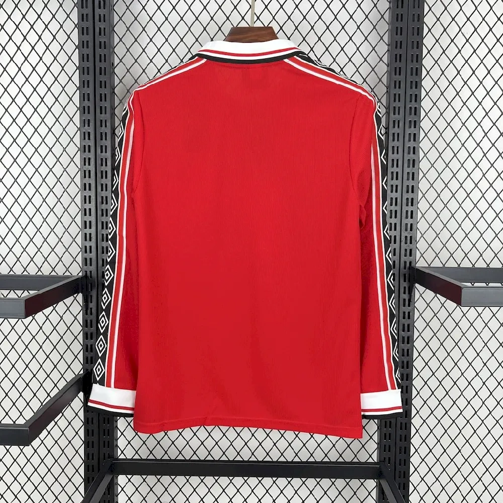 Manchester United 1998/99 Home Long Sleeves Retro Jersey