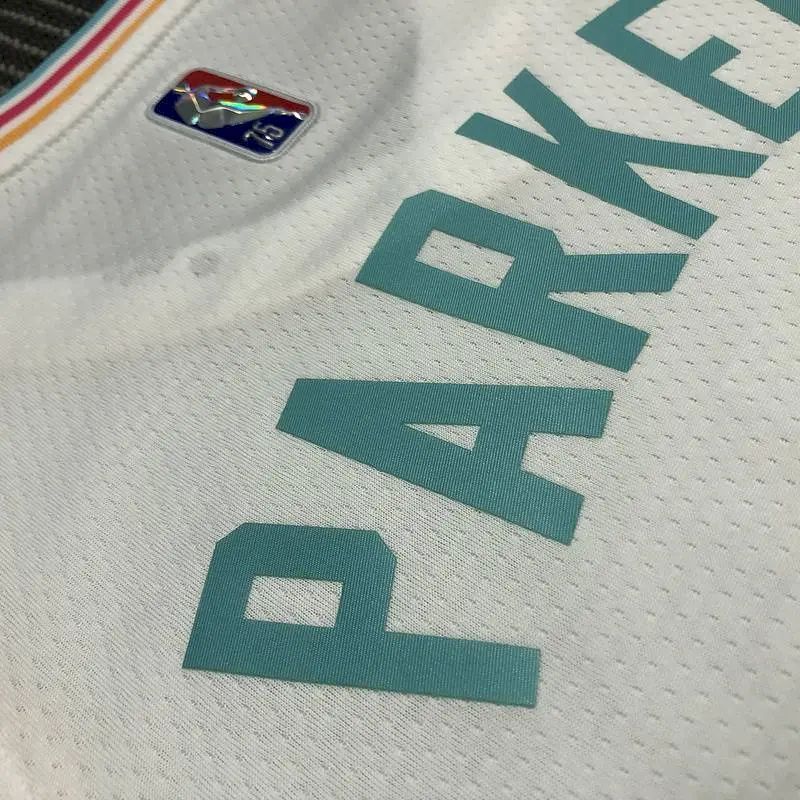 Men’s Tony Parker White Team Jersey – 75th Anniversary City Edition