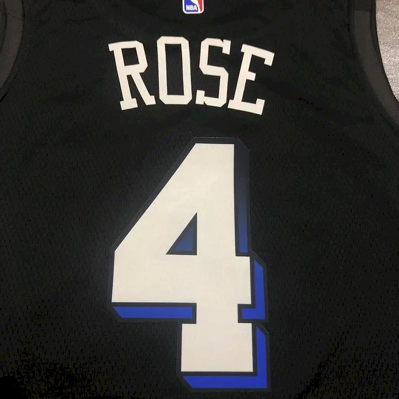 Men’s Derrick Rose Black 2020-21 Swingman Player Jersey – City Edition