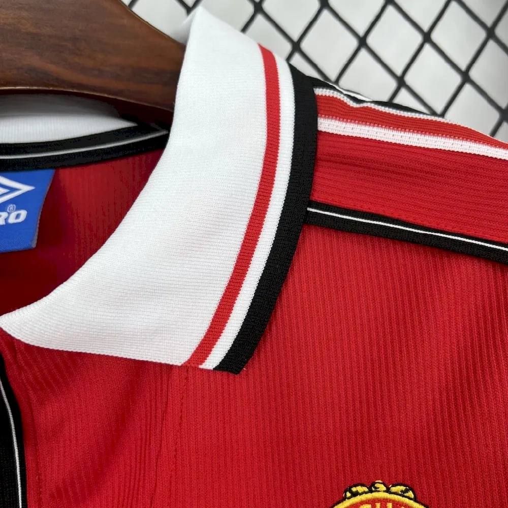 Manchester United 1998/99 Home Long Sleeves Retro Jersey