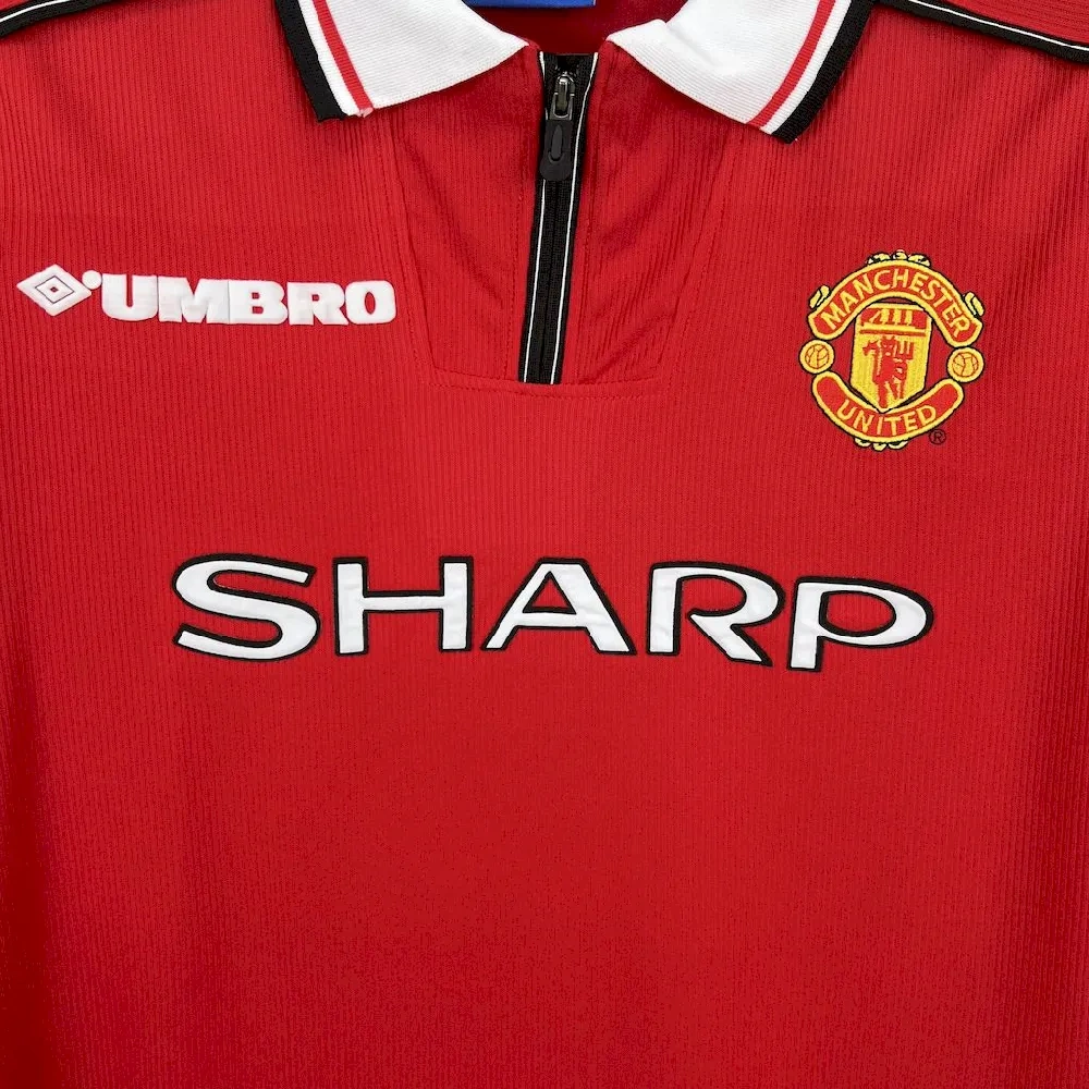 Manchester United 1998/99 Home Long Sleeves Retro Jersey