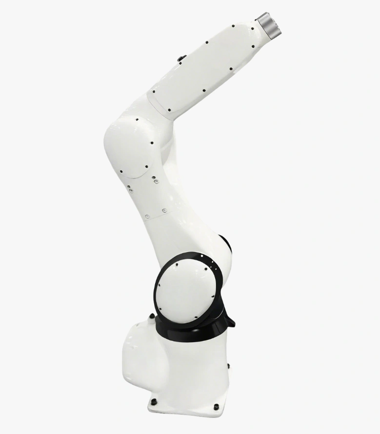 Articulated robot arm media view for CNC automation and welding cells