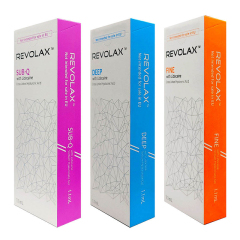 Revolax Fine/Deep/Sub-Q with Lidocaine 1.1ml - Cross-Linked HA Dermal Fillers for Facial Volume, Contouring and Wrinkle Reduction