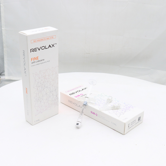 Revolax Fine/Deep/Sub-Q with Lidocaine 1.1ml - Cross-Linked HA Dermal Fillers for Facial Volume, Contouring and Wrinkle Reduction