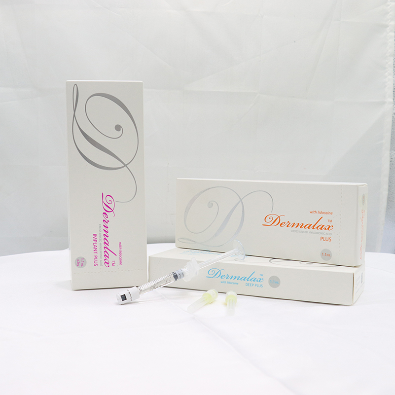 Dermalax Implant Plus/Deep Plus/Plus with Lidocaine 1.1ml - Cross-Linked HA Dermal Fillers for Full Face Volume, Contouring and Wrinkle Reduction