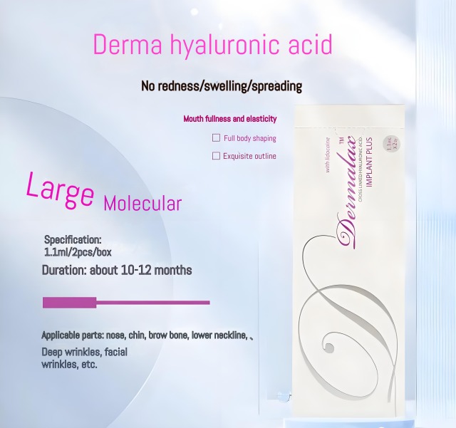 Dermalax Implant Plus/Deep Plus/Plus with Lidocaine 1.1ml - Cross-Linked HA Dermal Fillers for Full Face Volume, Contouring and Wrinkle Reduction