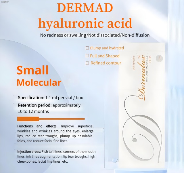 Dermalax Implant Plus/Deep Plus/Plus with Lidocaine 1.1ml - Cross-Linked HA Dermal Fillers for Full Face Volume, Contouring and Wrinkle Reduction