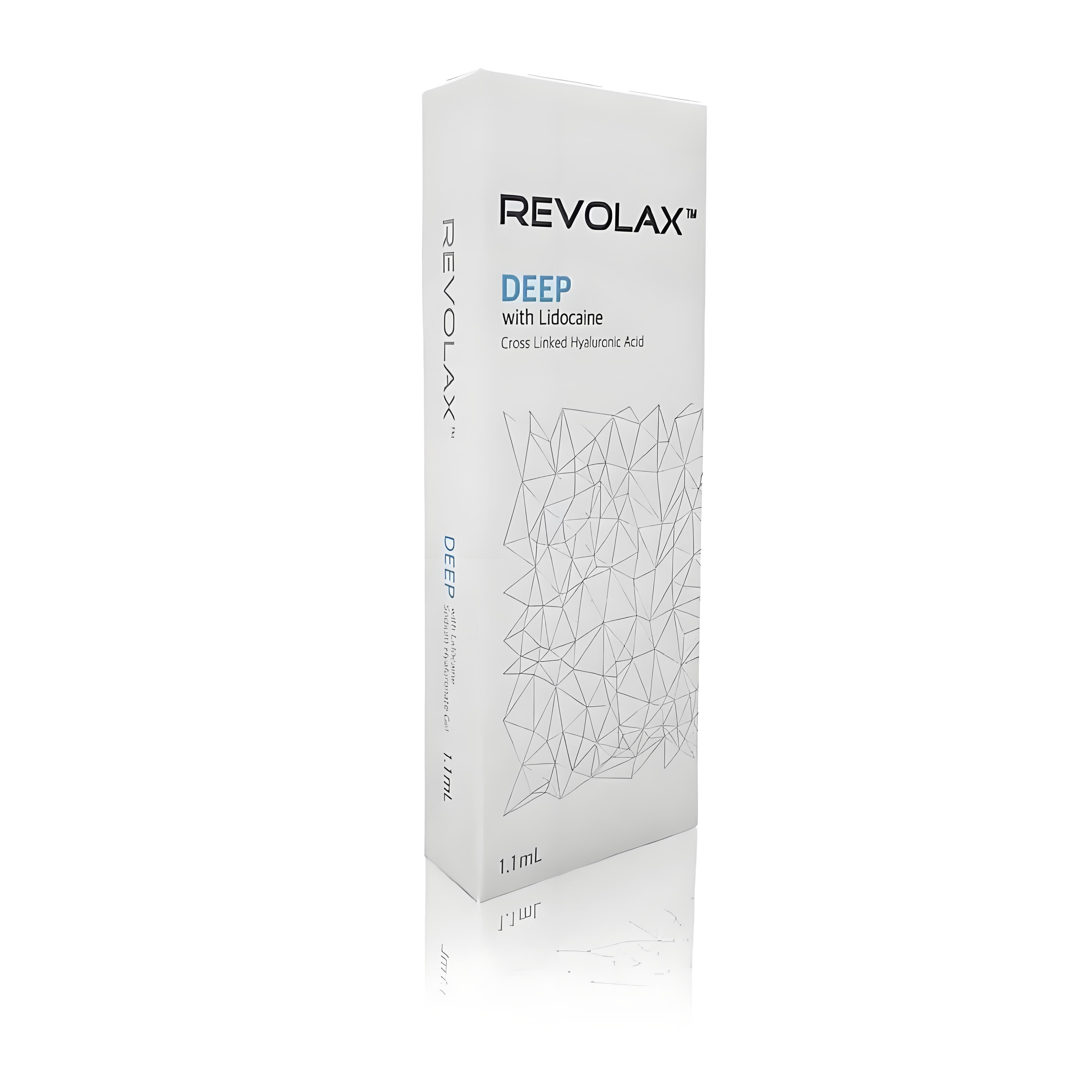 Revolax Fine/Deep/Sub-Q with Lidocaine 1.1ml - Cross-Linked HA Dermal Fillers for Facial Volume, Contouring and Wrinkle Reduction