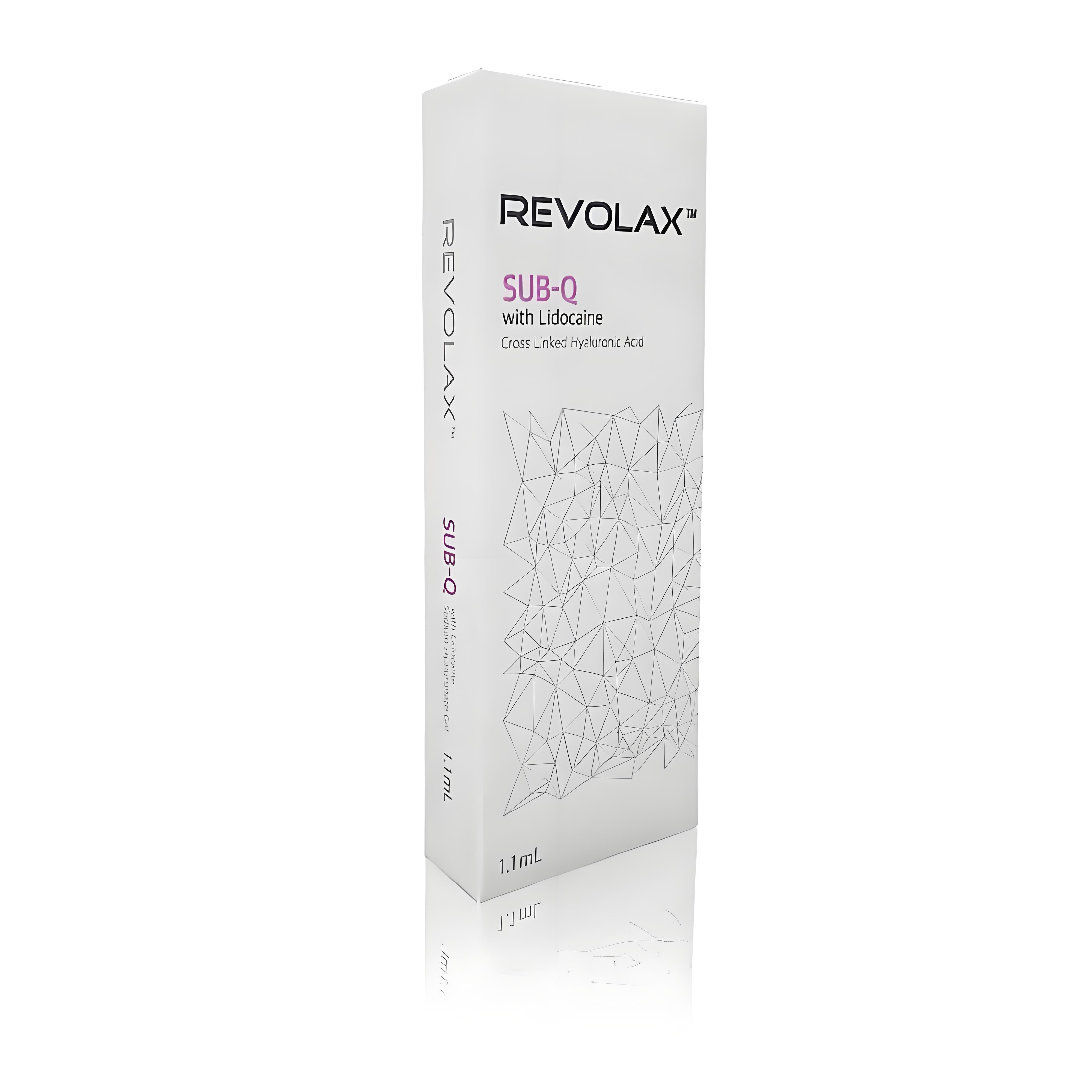 Revolax Fine/Deep/Sub-Q with Lidocaine 1.1ml - Cross-Linked HA Dermal Fillers for Facial Volume, Contouring and Wrinkle Reduction