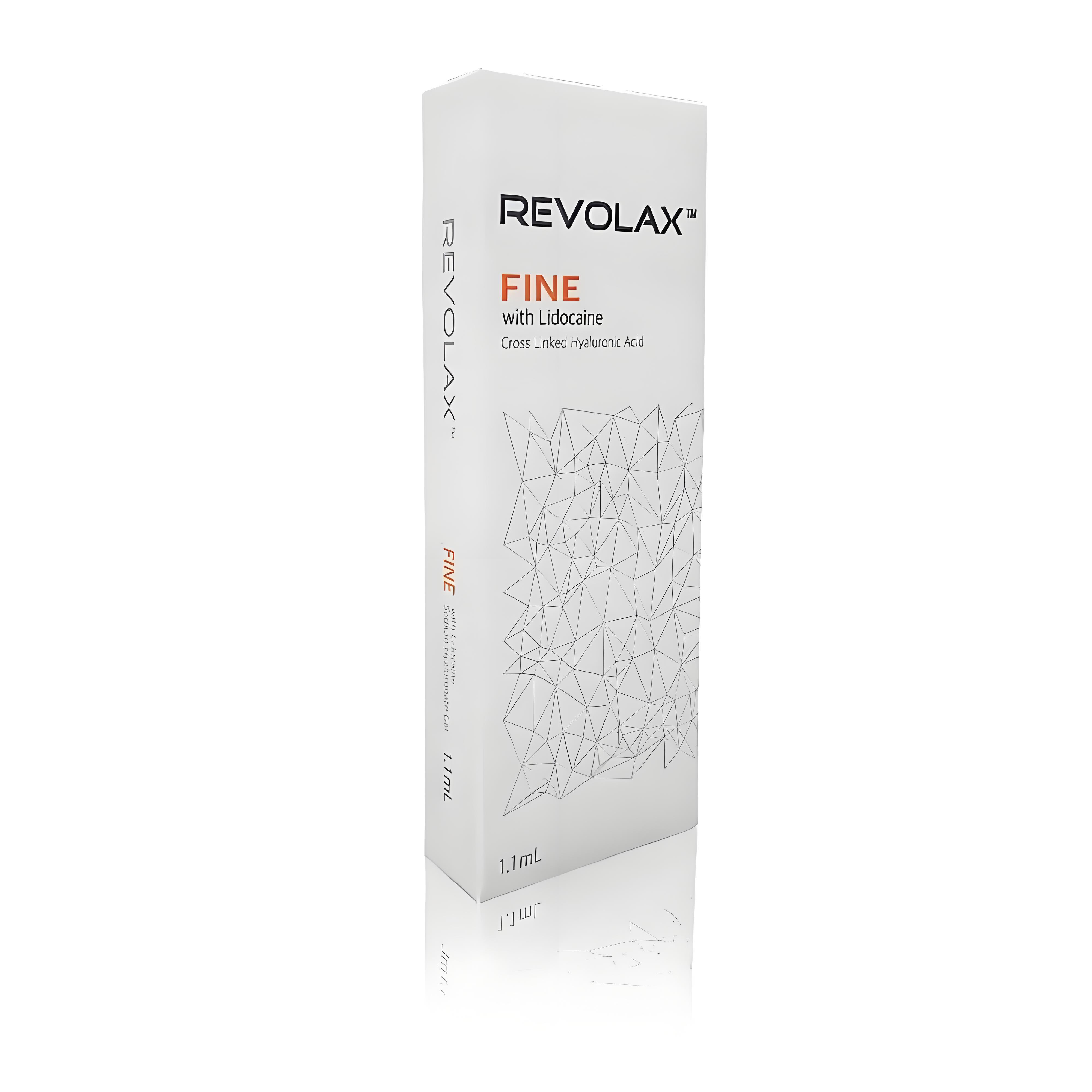 Revolax Fine/Deep/Sub-Q with Lidocaine 1.1ml - Cross-Linked HA Dermal Fillers for Facial Volume, Contouring and Wrinkle Reduction