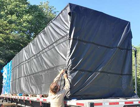 Lightweight Lumber Tarp 20' x 27' - 6' Drop Flatbed Tarp Ripstop