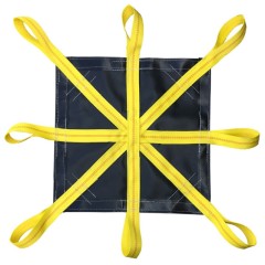 Construction Snow Removal Lifting Tarps 25' x 25' & 8 Loops
