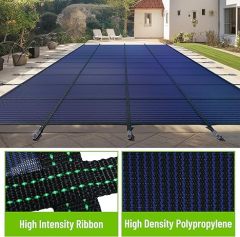 WaterWarden 38-Feet x 18-Feet Pool Safety Cover In-Ground Polypropylene Safety and winter Rectangle Pool Cover