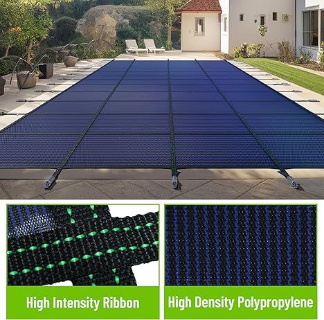 WaterWarden 38-Feet x 18-Feet Pool Safety Cover In-Ground Polypropylene Safety and winter Rectangle Pool Cover