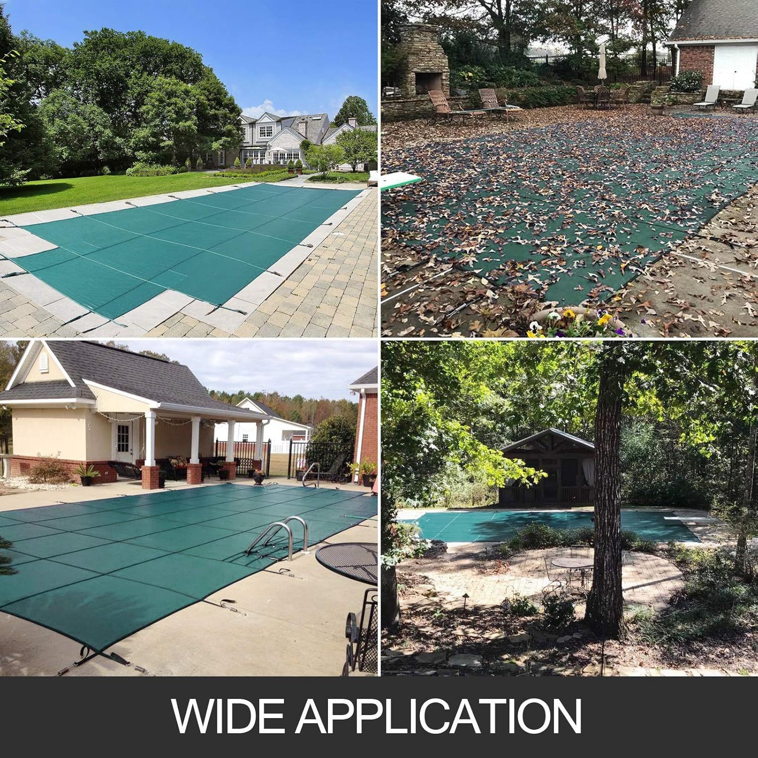 WaterWarden 38-Feet x 18-Feet Pool Safety Cover In-Ground Polypropylene Safety and winter Rectangle Pool Cover