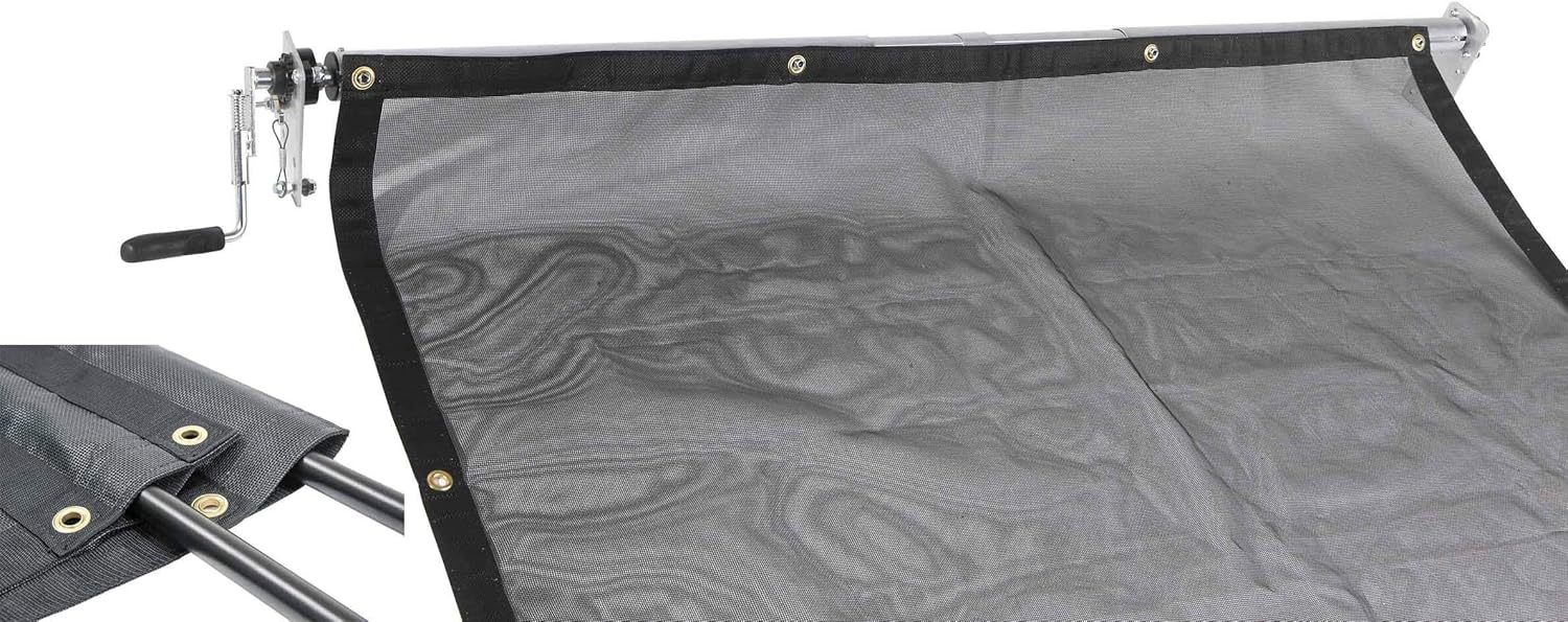 Heavy-Duty PVC Dump Tarp Kit with Manual Crank & Pull Rope