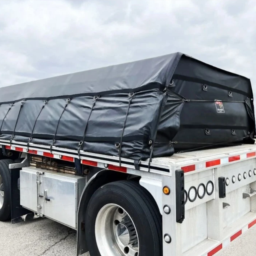 Steel Tarp with 2 D-ring Rows on All Sides – 18oz