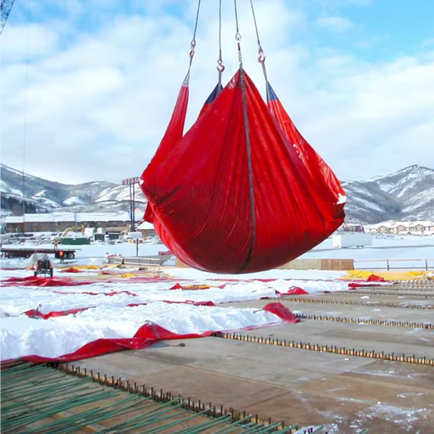 Construction Snow Removal Tarp With 4 Loops