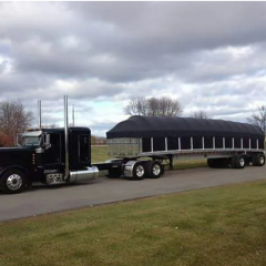 Covered Wagon Truck Tarp for 102" Wide Flatbed Trailer with Side Kit