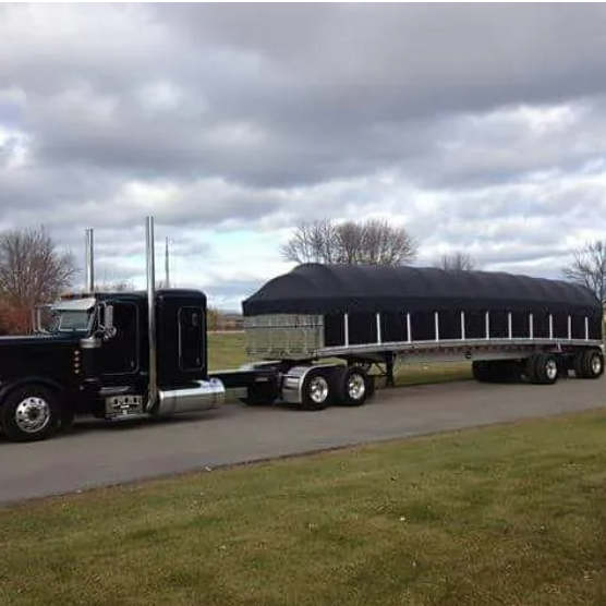Covered Wagon Truck Tarp for 102" Wide Flatbed Trailer with Side Kit