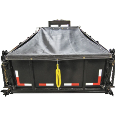 Heavy-Duty PVC Dump Tarp Kit with Manual Crank & Pull Rope