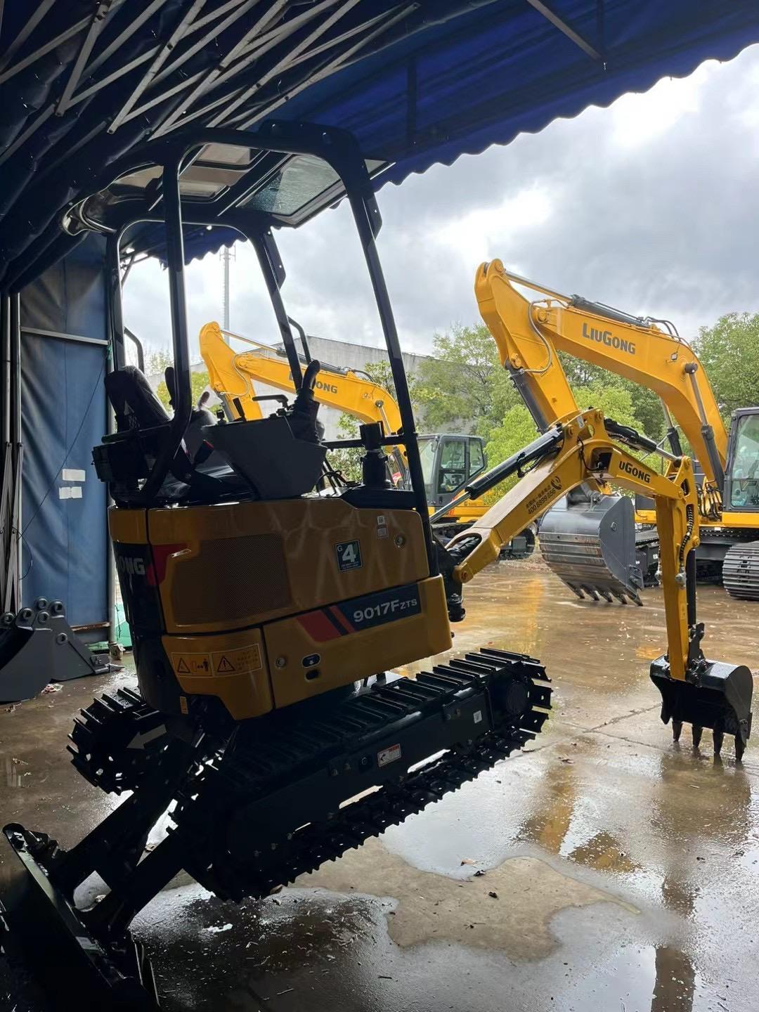 Kubota Engine Yanmar Engine China Factory LiuGong 9017FZTS 9018F 1.7 tonne 1.8 tonne mini crawler excavator steel tracks