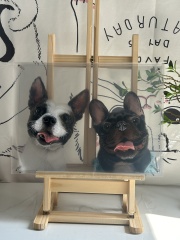 Customized pet peripheral hand-painted pet cats, dogs, parrots, multi-layered three-dimensional paintings, and layered paintings. Pets can be used as souvenirs and given as gifts