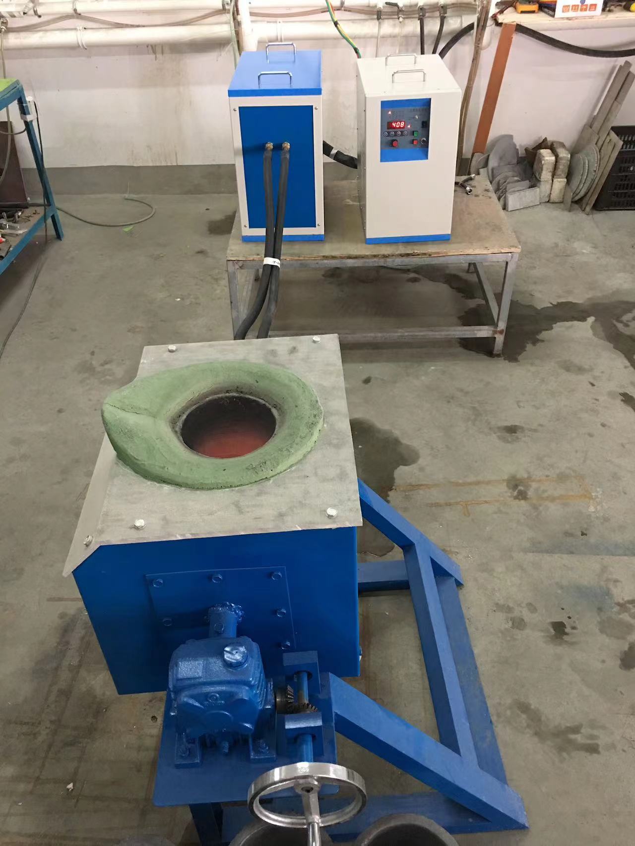 10-300KG Dump Induction melting furnace for copper.brass, silver,gold