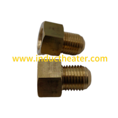 High-Frequency Heating Machine Welding Accessory - Full Copper Induction Coil with M14 Nut & Flared Transition Connector