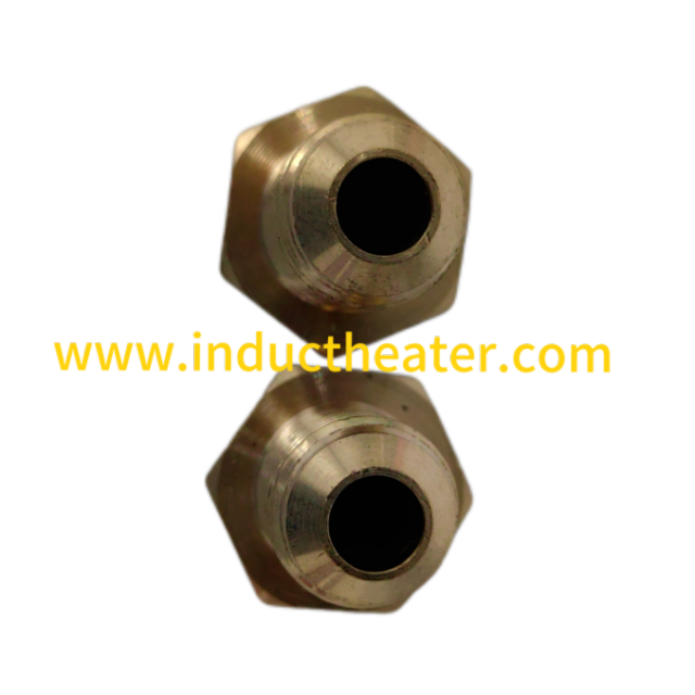 High-Frequency Heating Machine Welding Accessory - Full Copper Induction Coil with M14 Nut & Flared Transition Connector