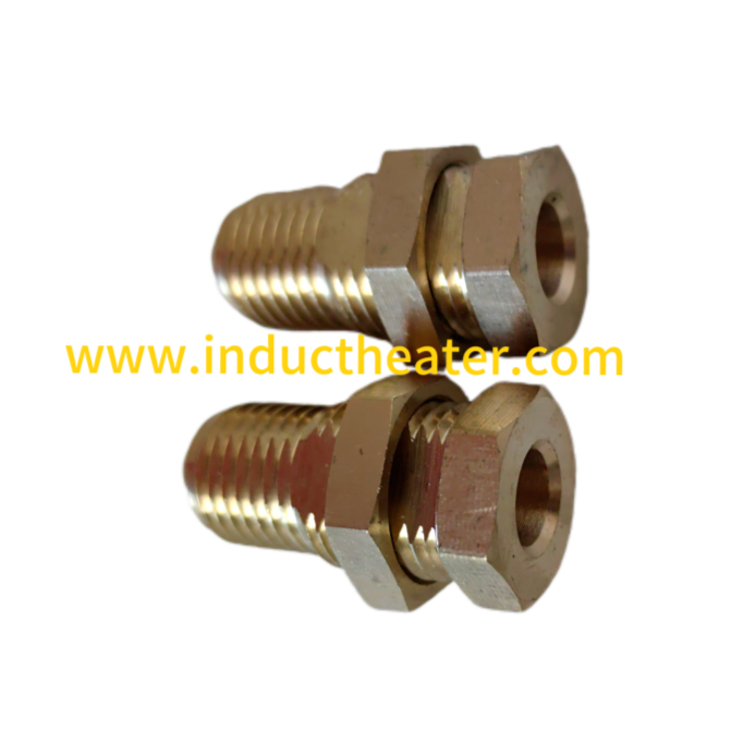 High-Frequency Heating Machine Welding Accessory - Full Copper Induction Coil with M14 Nut & Flared Transition Connector