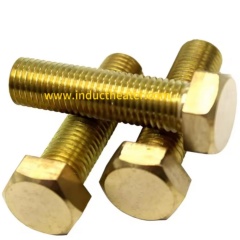 M4/M5/M6/M8/M10 Brass Hex Head Fully Threaded Bolts (External Hexagon Screws)