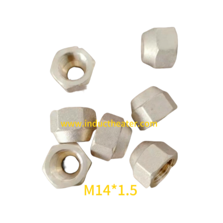 Thickened brass screw connector joint nuts adapter for induction heating machine